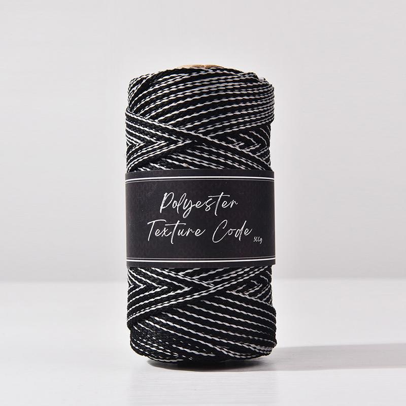 5 мм Двухцветный смешанный 5 мм Полиэстеровый плетеный шнур, Ручная вязка для сумки, ковра, вязальной пряжи, нить для браслета из конского волоса, 70 ярдов