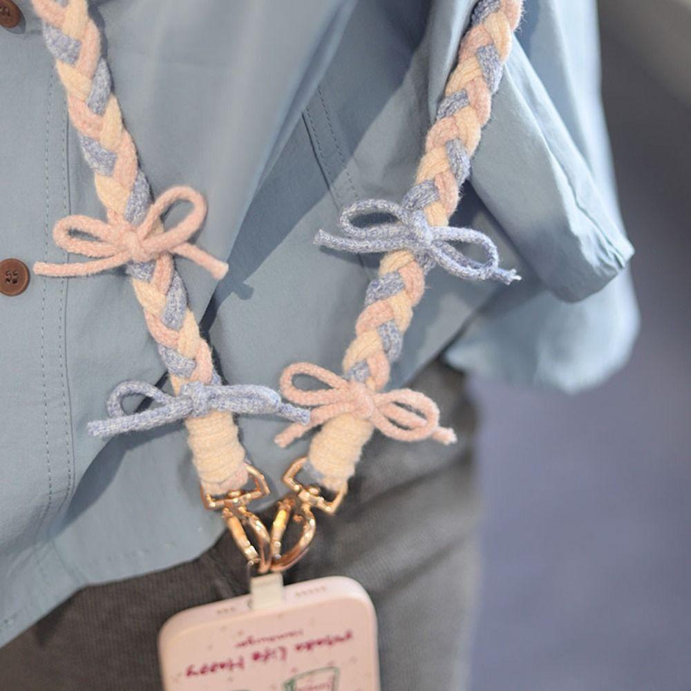 Handmade Phone Lanyard Weaving Crossbody Bag Strap Cute Phone Wrist Strap