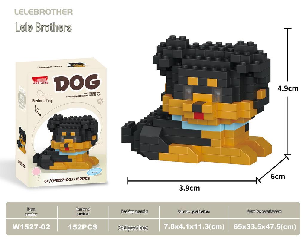 Мультяшные строительные блоки для питомцев: Совместимо с Lego для образовательных игр и подарков детям
