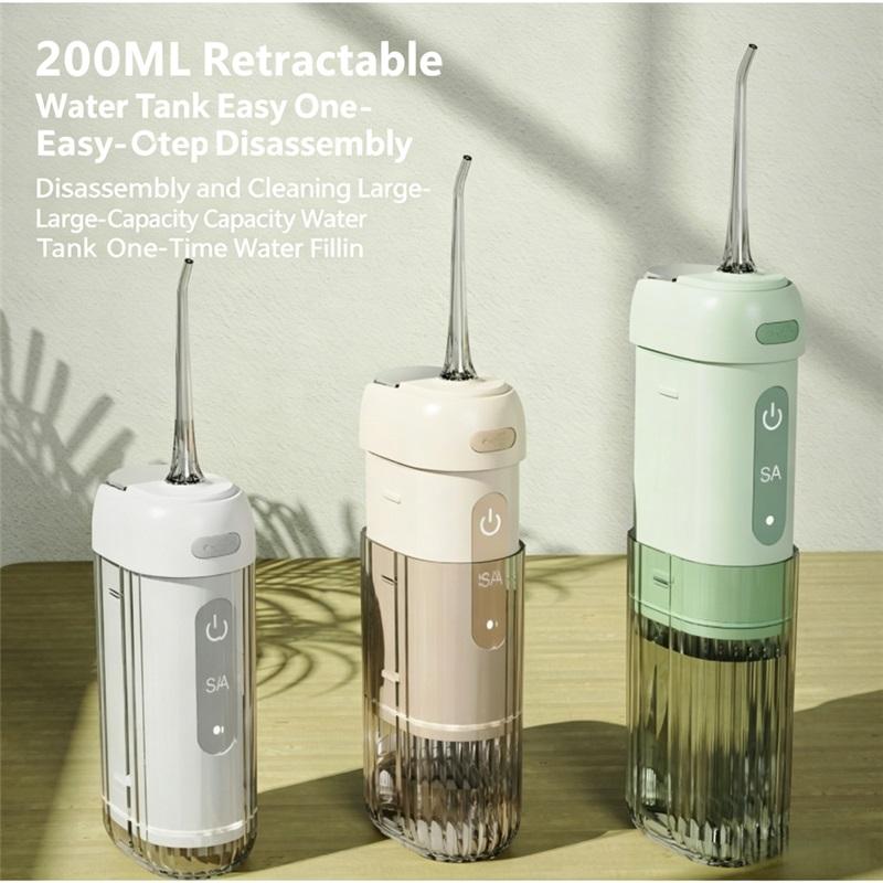 Portable Electric Water Flosser, Foldable & Retractable Oral Irrigator for Teeth Cleaning, Braces & Tongue Care