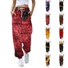 Женские повседневные модные брюки с эластичной резинкой на талии и принтом на Хэллоуин