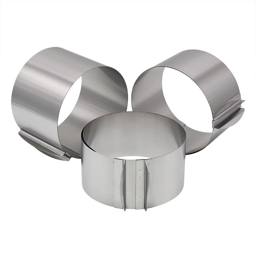 Adjustable Stainless Steel Cake Mold Ring Cake Mousse Ring Circle Mold Cake Decorating Mold Baking Ring Easy To Use
