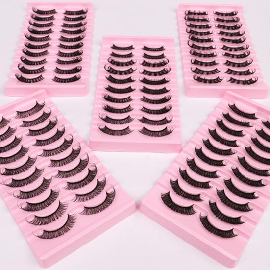 10 пар накладных ресниц без остатков D-образной формы с 3D-эффектом, женские накладные ресницы ручной работы для красоты