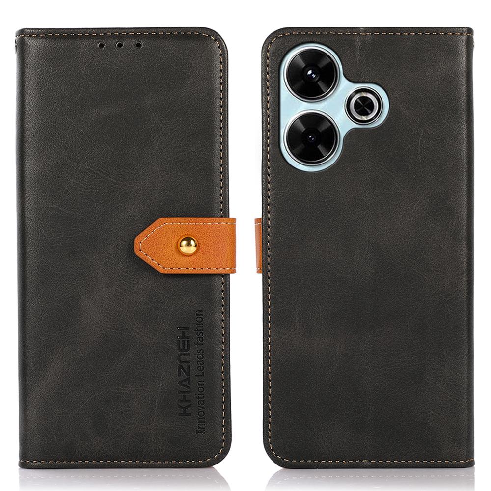 KHAZNEH Чехол-кошелек со складной подставкой из искусственной кожи для Xiaomi Redmi 13 5G/13 4G