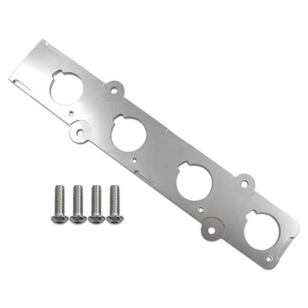 Silver Aluminum Alloy Car Engine Coil Adapter, Black.