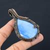 Owyhee Opal Gemstone Pure Copper Wire Wrapped Handmade Pendant Jewelry