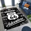3D ретро ковер Route 66 Америка Историческая Мать-дорога для спальни, гостиной, дивана, дома, коврик для прихожей, Декор, Большой детский нескользящий коврик для пола