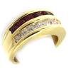 Gold Plated Ring 'Aphrodite' Red White