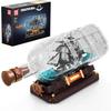 MOULD KING 10070 Корабль в бутылке игрушечные строительные наборы, черный пиратский корабль блоки наборы STEM проект для взрослых мальчиков детей в возрасте 8+