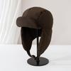 Eiderdown Bomber Hat Cycling Ushanka Fur Hat Outdoors Winter Cap  for Men Women