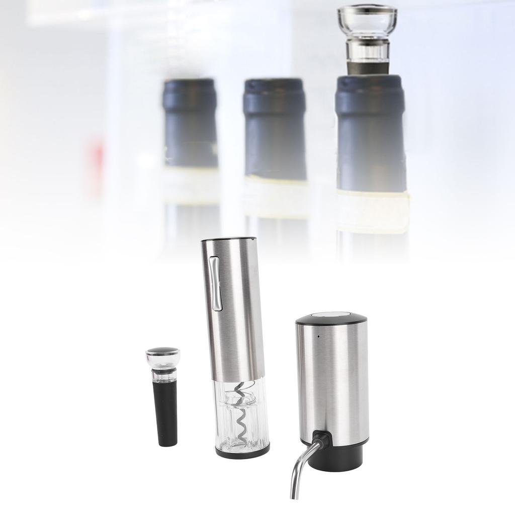 Электрический диспенсер для вина, аэратор и набор штопоров, вакуумная пробка, нож для фольги, наливатель для вина, USB-перезаряжаемый автоматический набор для открывания винных бутылок