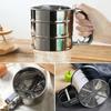 1pc Stainless Steel Flour Sifter Fine Mesh Powder Flour Sieve Icing Sugar Manual Sieve Cup Kitchen Gadget Baking Pastry