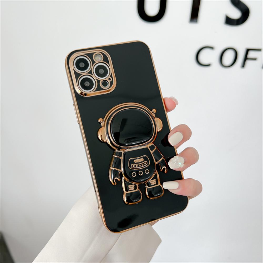 Роскошный чехол-подставка в виде космонавта с 6D-покрытием для телефона Huawei Mate 60 50 40 30 20 10 Pro 60 50 40 30 20 10 Мягкая силиконовая накладка