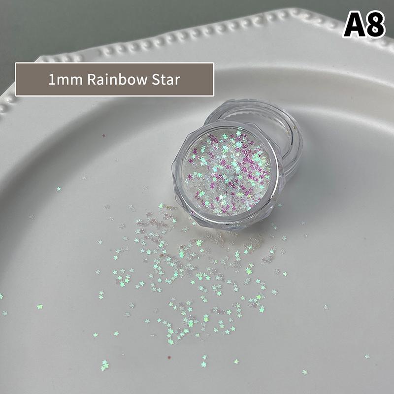 Mini Sparkling Heart Star Nail Glitter Sparkling Pentagram Nail Decoration Nail Salon Design Accessories DIY Nail Art Design