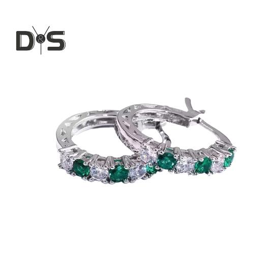 Серебряные серьги-кольца для женщин Серьги-кольца с кубическим цирконием на День матери Подарки на годовщину, день рождения