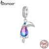 Original 100% 925 Sterling Silver Bird Charm Bead Toucan Charm Birthday Gift Fit Charm Bracelets DIY Accessories