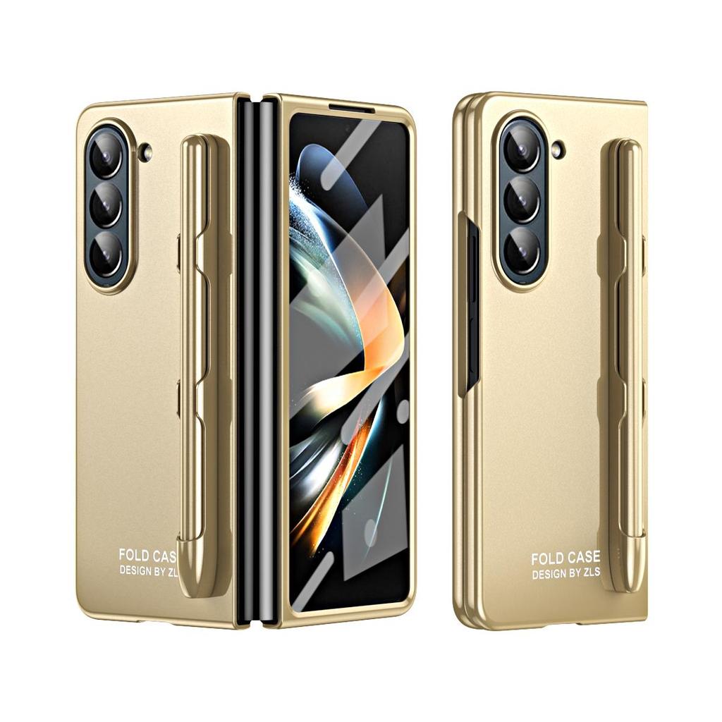 Чехол на 360 градусов с покрытием на петлях для Samsung Galaxy Z Fold 5 с держателем для ручки, противоударный защитный чехол для брони Z Fold 4 3, защитный чехол