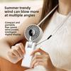 Handheld USB Fan Mini Portable Foldable Ultra Silent Home Dormitory 5-speed Multi-purposeExternal Neck Digital Display Small Fan