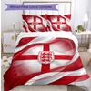 England Football Printed Bedding 3 Piece Set Cozy Breathable Bed Cover Set as Housewarming Holiday Gift