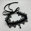 New Sexy Lace Flower Necklace For Women Gothic Punk Velvet Collar Choker Black Waterdrop Pendent Necklace Strap Bow Jewelry