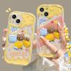 Applicable To Apple 14promax Mobile Phone Case IPhone 13 Transparent Anti-fall 12 Cartoon Cheese Three-dimensional Doll Chain