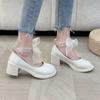 Женские мокасины в британском стиле 2024 года, сабо на платформе с круглым носком, повседневные женские кроссовки, оксфорды с бантом, женские сандалии