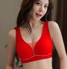 Large Size Women Summer Ultra Thin Wireless Brassiere Padded Full Cup Bra Comfortable Gathered Push Up Bralette Breathable Underwear Top