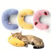 Pet Crescent Pillow U-shaped Pillow Protects Cervical Neck Deep Sleep Soft and Fluffy Pet Comfort Toy Cat Pillow Pet Pillow