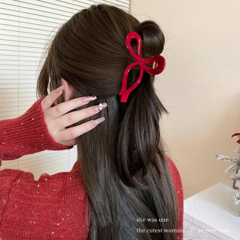 Французская красная коллекция! Большая ручка с буквами и золотой этикеткой, прическа на затылке, заколка в виде акулы, аксессуары для волос, головной убор, шпилька, коготь для волос