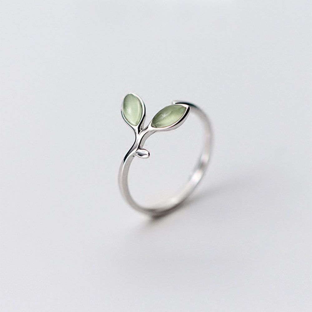 Шарм Листья Бутоны Кольцо Кольца Модные Украшения Украшения Для Пальцев Открытые Кольца