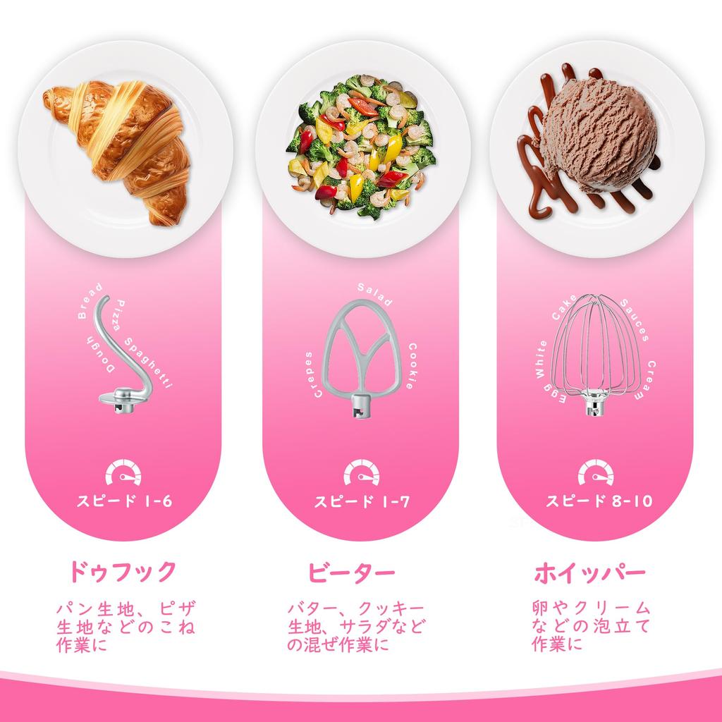 Kitchen in the box Подставка для миксера с двумя чашами, большой вместимостью, настольный миксер с 10 скоростями, поставляется с 3 типами насадок для дома и