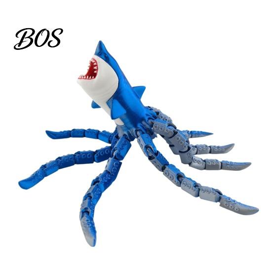 Sea Predator Sculpture 3D Printed Monsters, Articulated Fidget Toy, Eater Deep Creature Mythical Decor Collectible, Stress Relief Desk Toy &