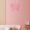 Pink Bow Wooden Hanging Sign, Wall Decor Plaque ,Ornament, Home Decoration, Art Bowknot for