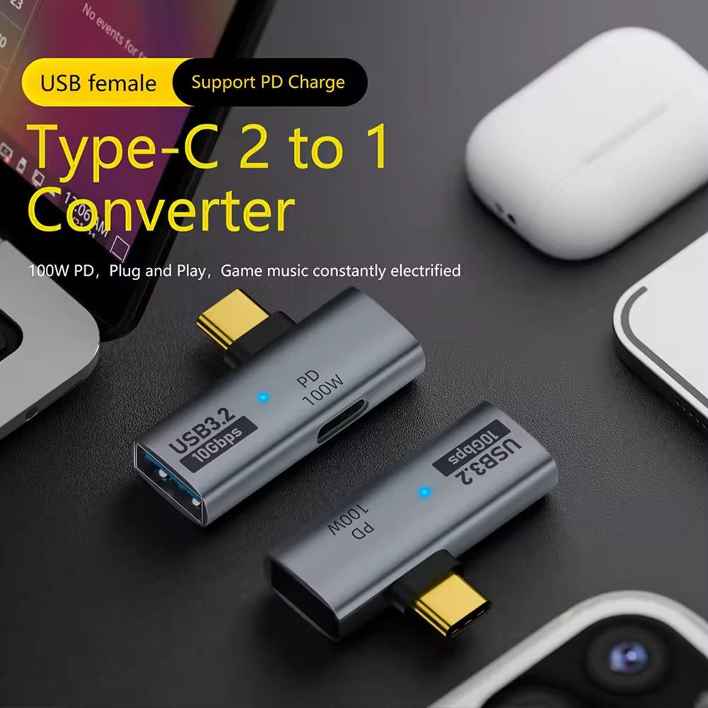 Адаптер USB Type-C OTG 2в1 с зарядкой PD 100 Вт для Steam TV для Macbook Deck Mobile P P7E8