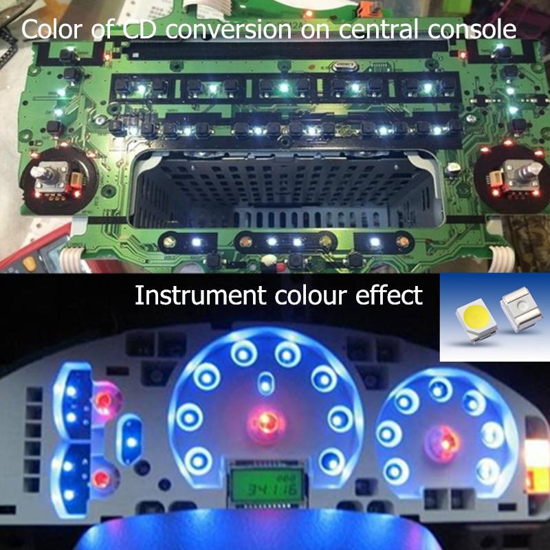 100 шт. Светодиоды 3528 SMD Автомобильные приборные панели Панель приборов Светодиодные шарики для сварки Панель приборов Освещение Нео-клиновые лампочки