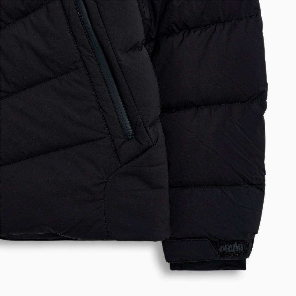 Puma Однотонная повседневная стеганая куртка-пуховик с длинным рукавом и капюшоном для мужчин, верхняя одежда, черная 940161-01