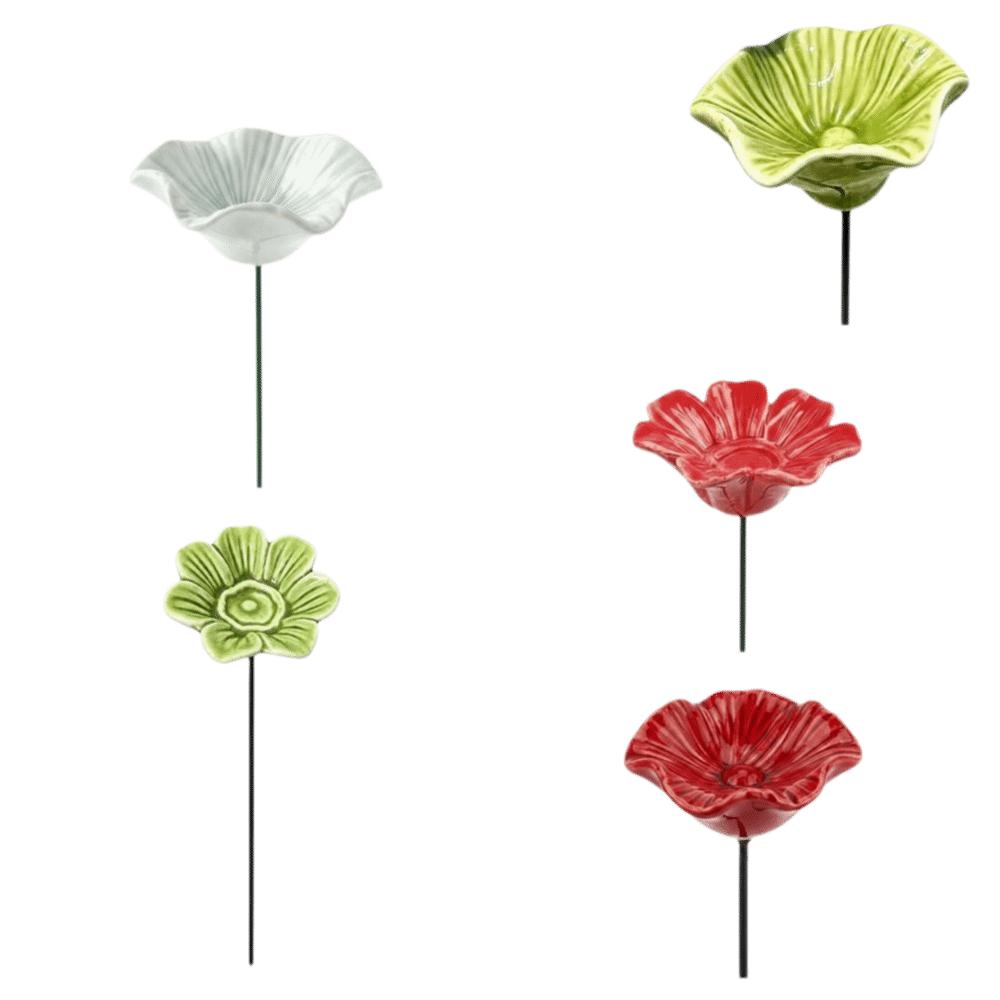 Flower Shaped Bee Butterfly Water Dispenser Colorful Bee Watering Station Courtyard