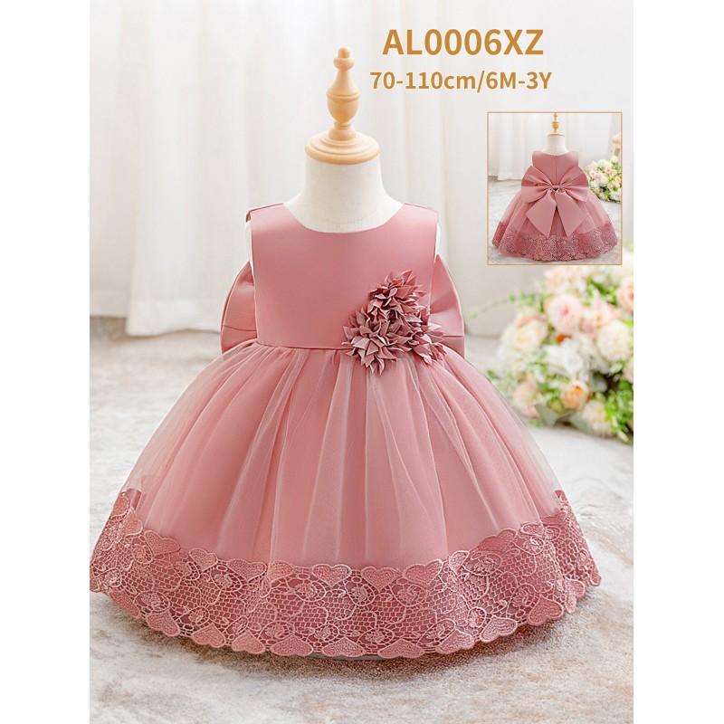 Baby Girls Formal Dress Floral Tulle Party Gown Toddler Kids Wedding Birthday Performance