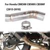 Для Honda CBR500R CB500X CB500F 2013-2019 Мотоциклетный Выхлопной Средний Соединительный Патрубок Средняя Соединительная Трубка Slip On 51мм Модифицированная Система