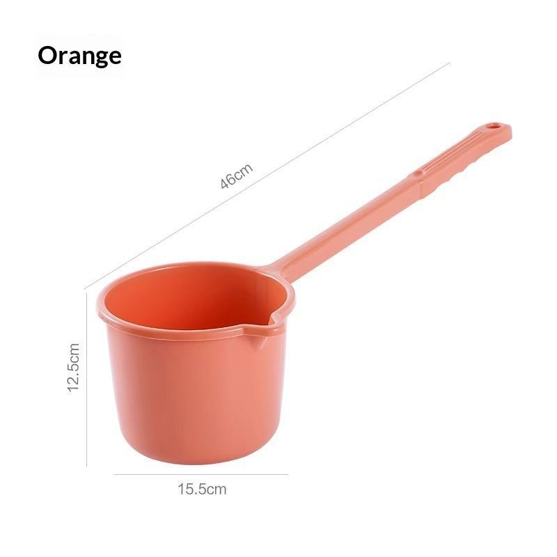 Long Handle Water Scoop Multifunctional Water Ladle Large Capacity Water Dipper With Pour Spout For Kitchen Bathing Garden Use