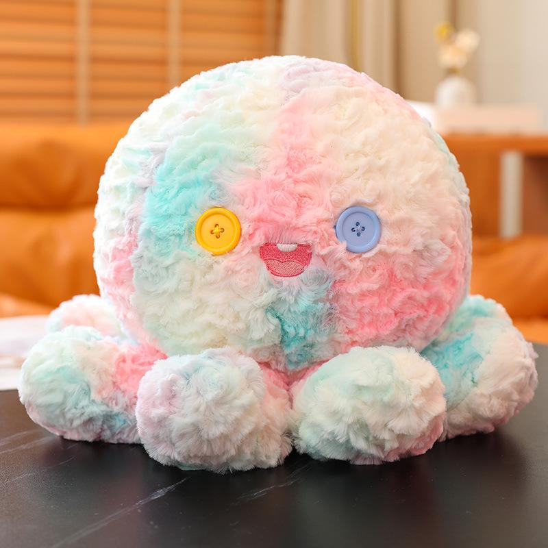 Tie-Dye Colorful Octopus Plush Toy Doll Cute Octopus Doll Children Hug Sleeping Doll For Girl