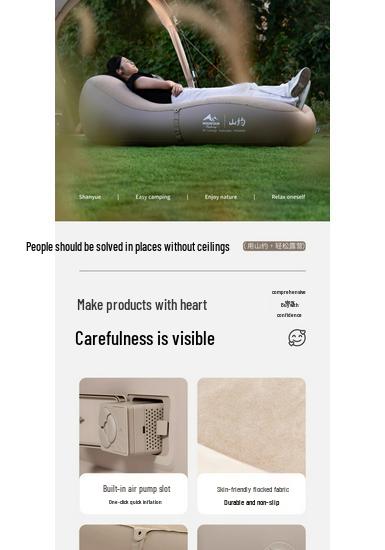 Mountain Air Inflatable Sofa: Outdoor Music Festival Camping Mattress & Lounge Chair