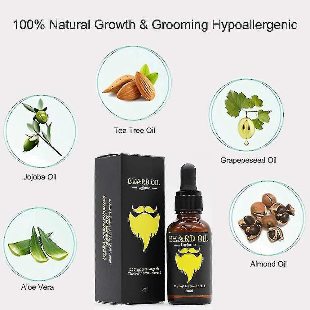 Beard Growth Kit, Beard Derma Roller 0.3mm, Beard Oil For Facial Hair Growth For Men And Dads, Grooming Tool - Eases New And Old Hair Growth