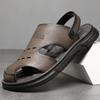 New Driving Beach Shoes, Men's Latex Padded Soft Sole, Middle Aged Dad Shoes, Non Slip, Breathable Sandals for Summer