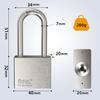 Set of 1 Stainless Steel Padlocks, Security Lock, Small, Keyed, Hanging Type, 40mm Wide, Secure, Waterproof, Durable, Corrosion-Resistant, Auxiliary L