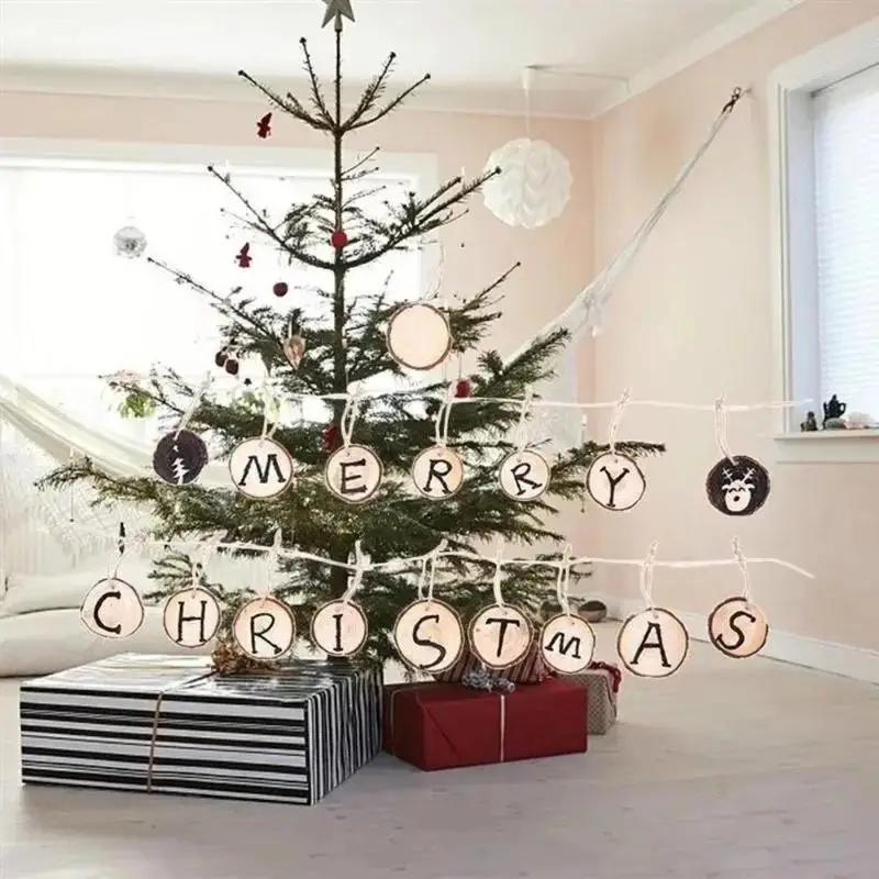 10 шт. Украшения для свадебной вечеринки, Рождественские украшения, Натуральные круглые спилы дерева, Домашний декор, Изоляционные подставки для чайных чашек, DIY поделки