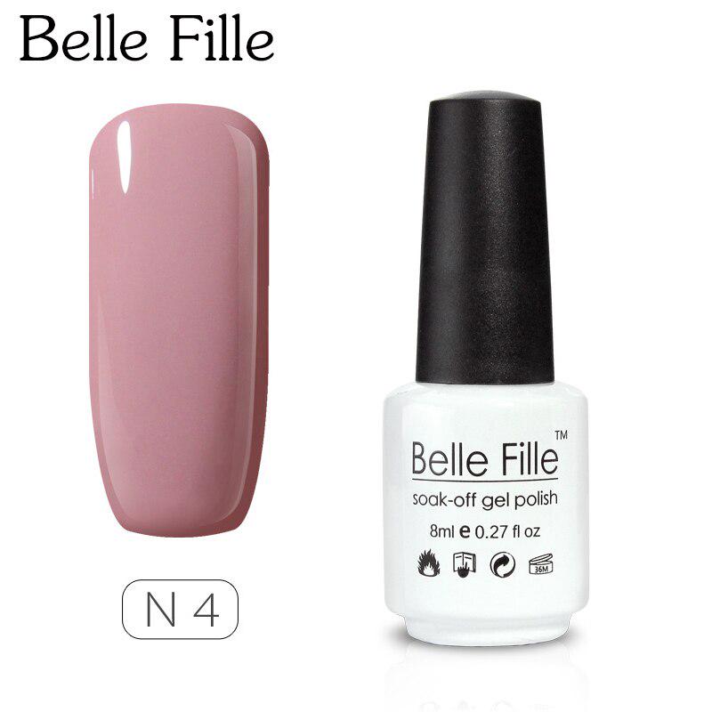 BELLE FILLE 8 мл Гель-лак нюдовый Долговечный Гель УФ Замачиваемый Лак Гель Лак Нейл-арт Лак