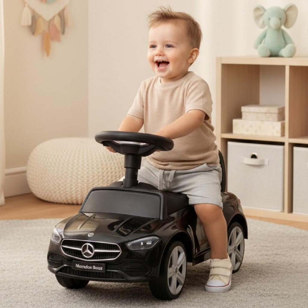 Sun Baby Mercedes C-Class Kids Ride-On Walker Black