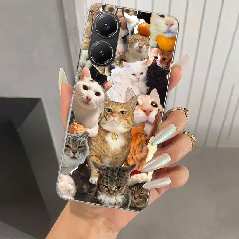 Чехол для телефона с мемами "Плачущий кот" для Xiaomi Poco X5 X6 X7 Pro F7 Ultra M7 Redmi 15 15C 13 13C 12 12C 10 10A 10C 9 9A 9C 9T Shell Poco