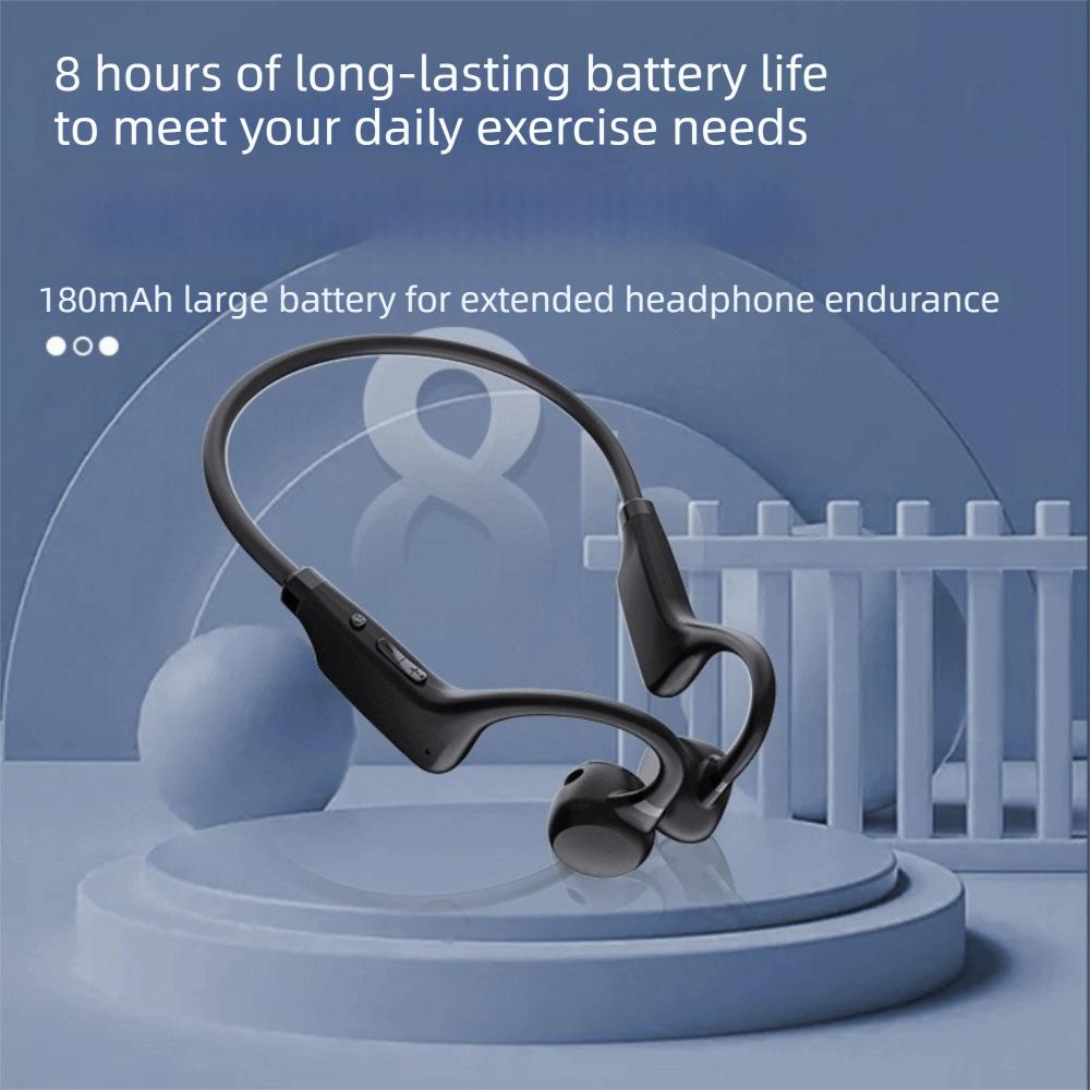 Wireless Bone Conduction Headphones With Mic Wireless Bluetooth Headset Cycling